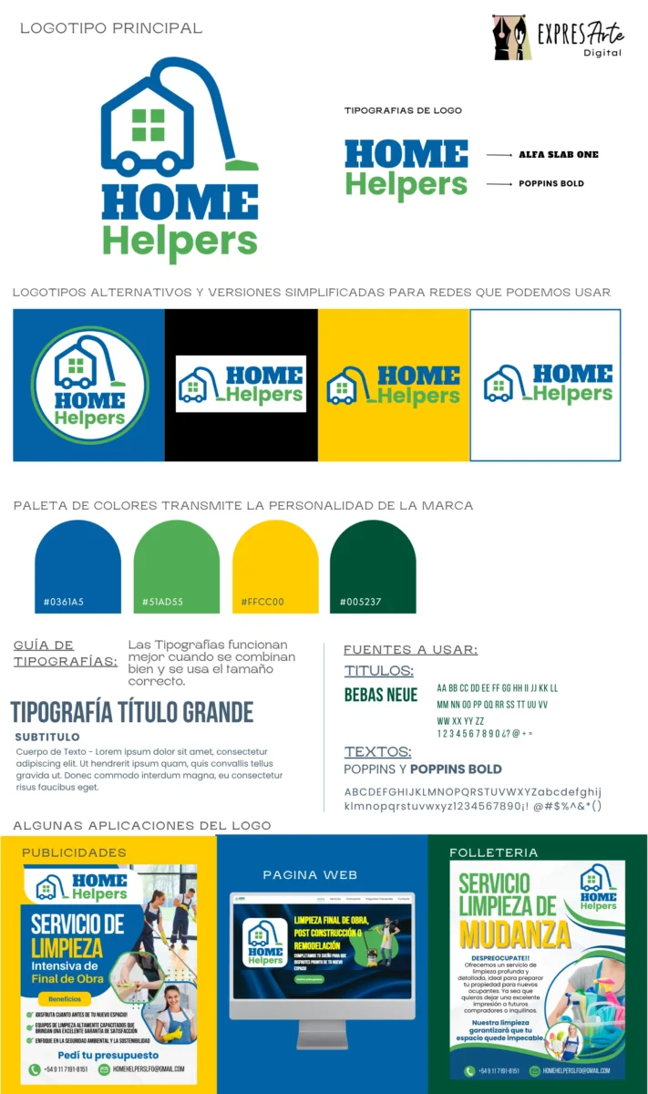 Identidad Visual Home Helpers by Expresartedigital.com
