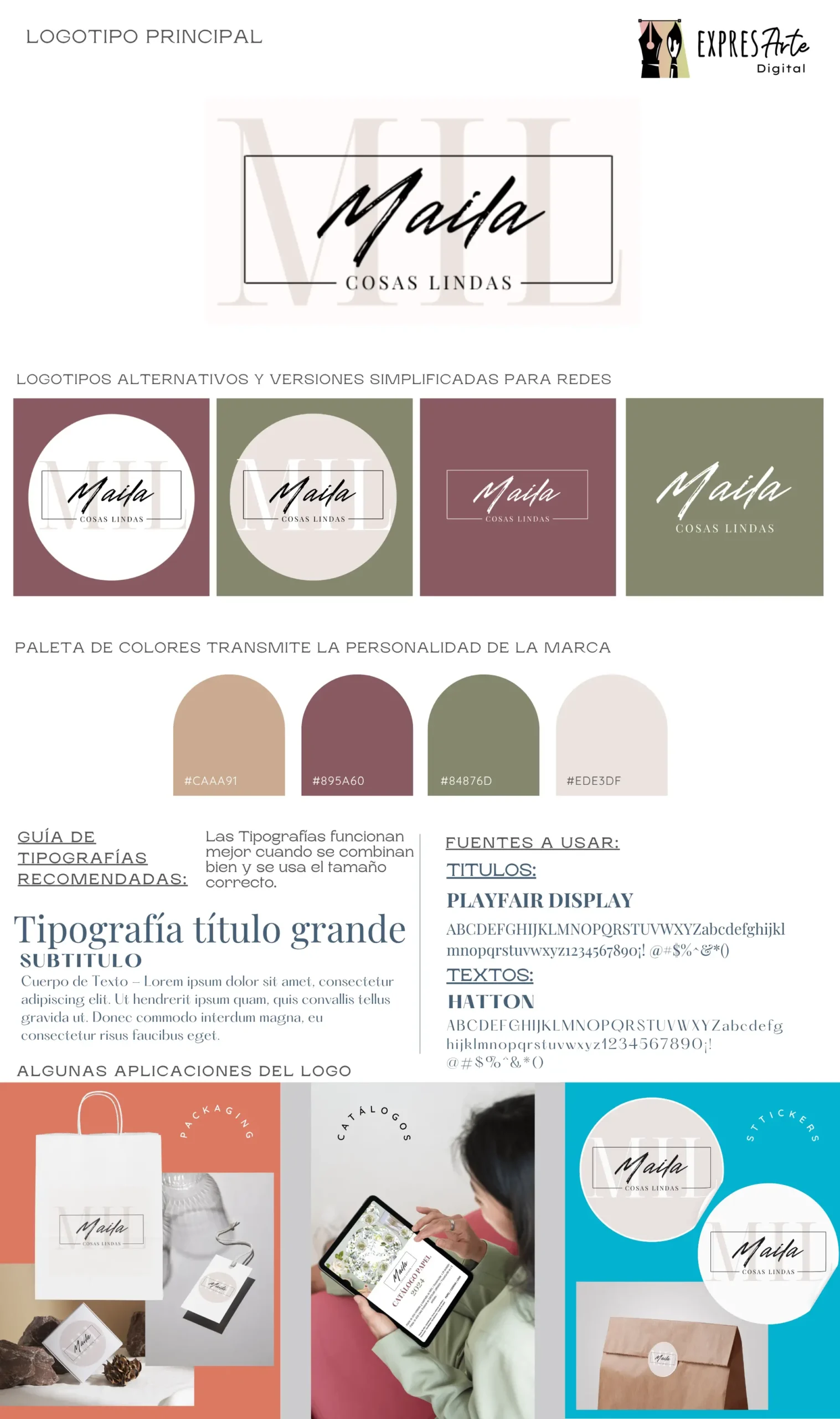 Identidad Visual Maila by Expresartedigital.com