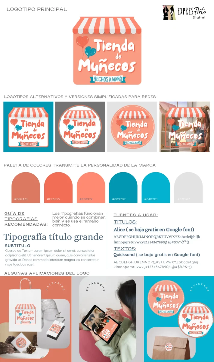 Identidad Visual Tienda de muñecos by Expresartedigital.com