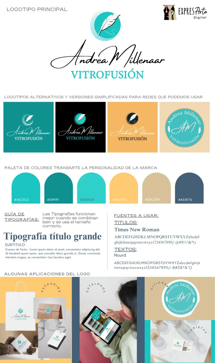 Identidad Visual AM Vitrofusion by Expresartedigital.com