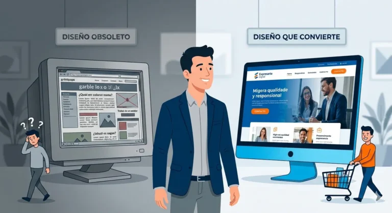 Diseño Web obsoleto vs. Diseño Web que convierte