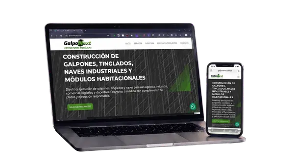 Sitio web de GalpoNext - Desarrollado por Expresarte Digital